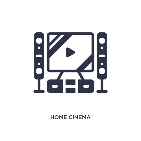 Home Cinéma Icône Isolée Illustration Simple Concept Cinéma Home Cinéma — Image vectorielle