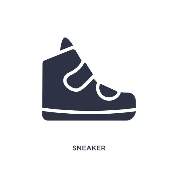 Ikona Białym Tle Sneaker Prosty Element Ilustracja Koncepcji Ubrania Sneaker — Wektor stockowy