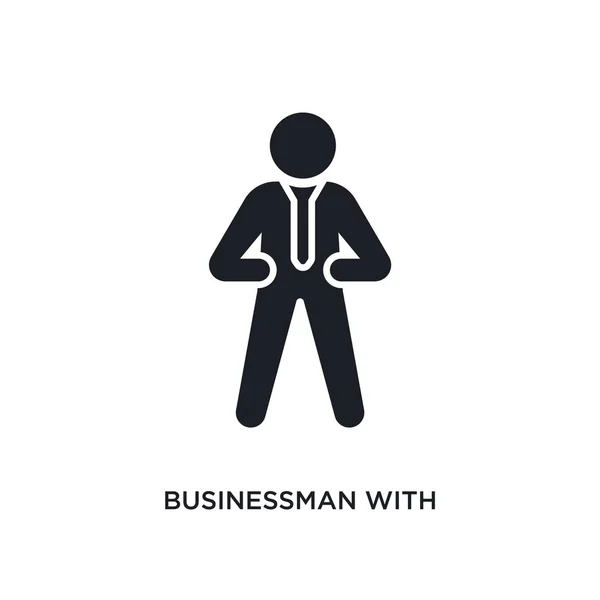 Affärsman med slips isolerade ikonen. enkelt element illustration — Stock vektor