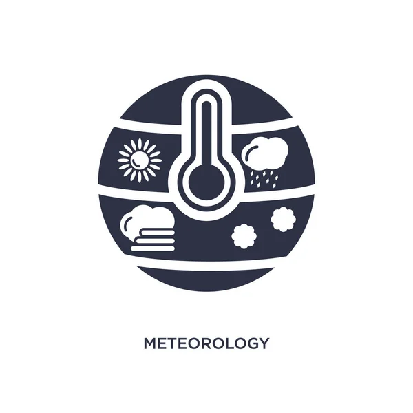 Meteorologická Ikona Jednoduchá Ukázka Meteorologického Pojetí Meteorologický Návrh Symbolu Bílém — Stockový vektor