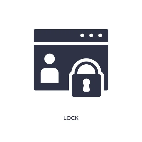 Lock Isolated Icon Простая Иллюстрация Элемента Концепции Gdpr Блокировать Редактируемый — стоковый вектор