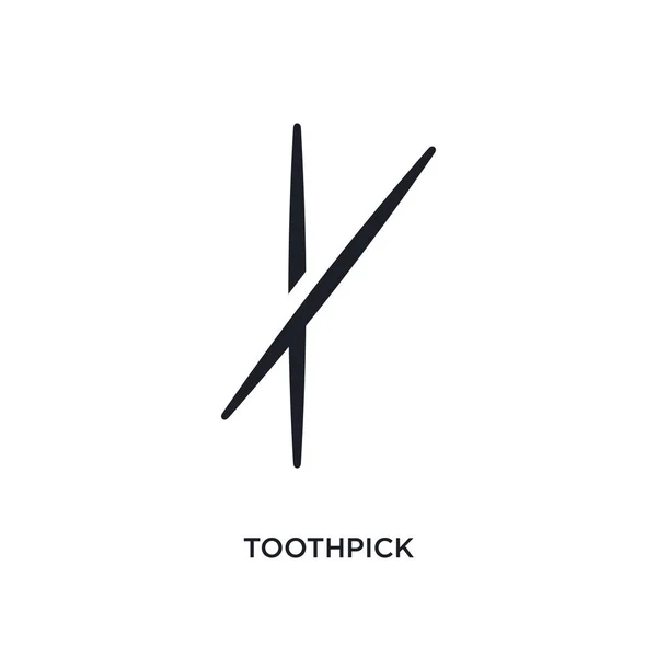 Ícone de palito de dente isolado. ilustração elemento simples de higiene — Vetor de Stock