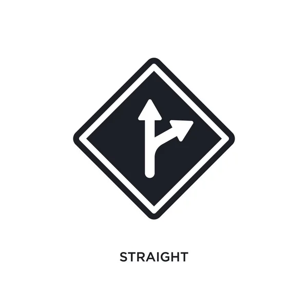 Straight Isolated Icon Simple Element Illustration Traffic Signs Concept Icons — Stock Vector