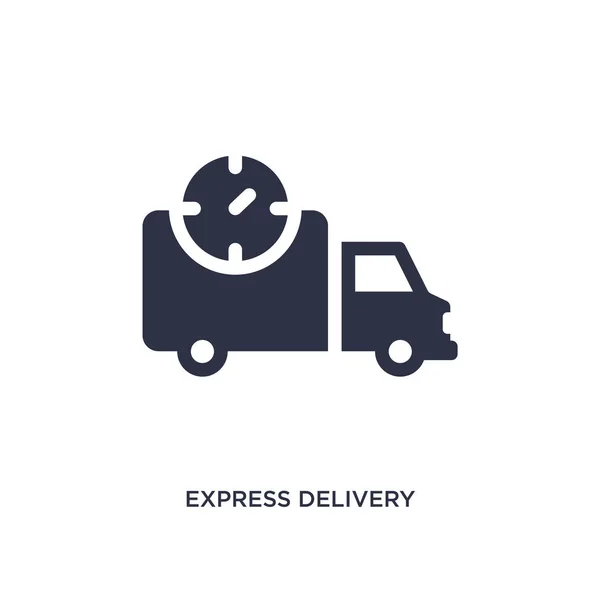Ícone de entrega expressa no fundo branco. Elemento simples illust — Vetor de Stock