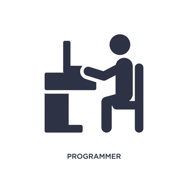 Ícone do programador no fundo branco. Ilustração do elemento simples — Vetor de Stock