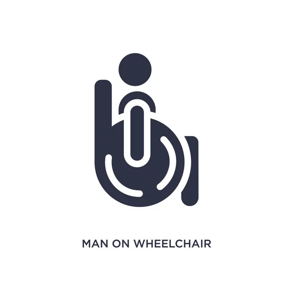 Man Wheelchair Isolated Icon Simple Element Illustration Behavior Concept Man — Stock Vector