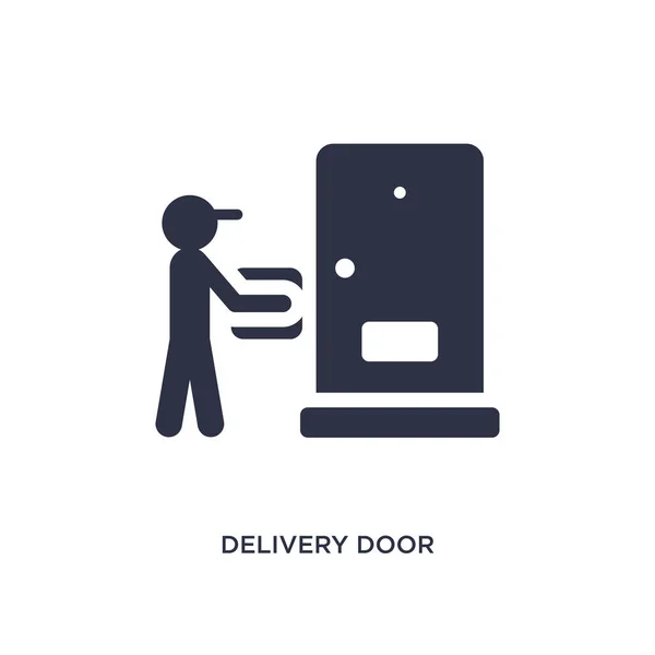 Ícone da porta de entrega no fundo branco. Elemento simples ilustrat — Vetor de Stock