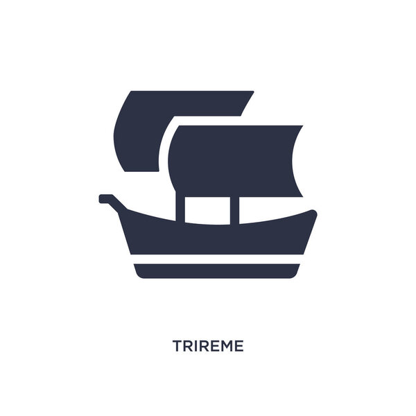 trireme icon. Simple element illustration from greece concept. trireme editable symbol design on white background. Can be use for web and mobile.