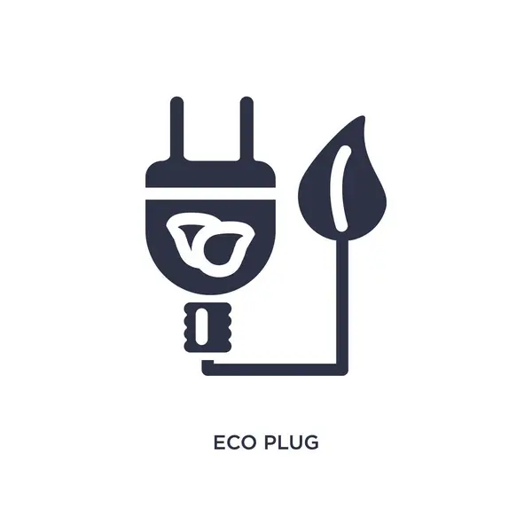 Eco Podłącz ikona na białym tle. Prosty element ilustracja f — Wektor stockowy