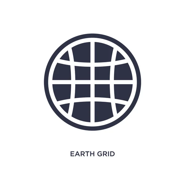 Föld rács ikonja fehér háttér. Egyszerű elem illusztráció — Stock Vector