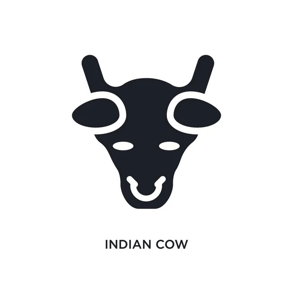 Indiase koe geïsoleerde pictogram. eenvoudig element met de illustratie uit india — Stockvector