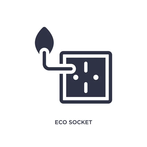 Öko Steckdose Einfache Elementillustration Aus Dem Naturkonzept Eco Socket Editierbares — Stockvektor