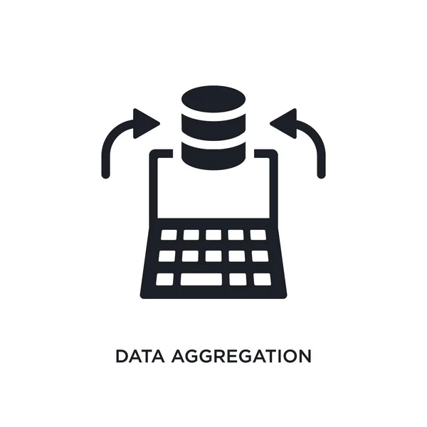 Agregace dat izolované ikona. jednoduchý prvek obrázku z — Stockový vektor