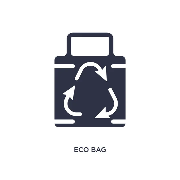 Иконка эко-сумка на белом фоне. Простая иллюстрация элемента — стоковый вектор