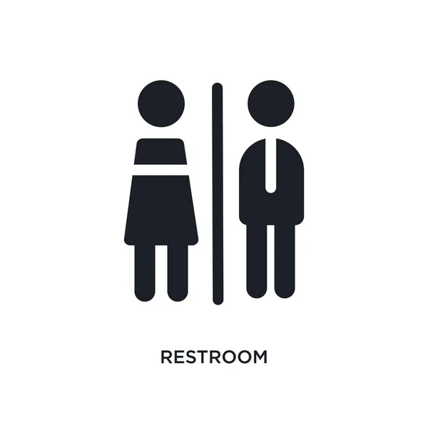 トイレ分離アイコン 博物館コンセプト アイコンから単純な要素の図 トイレは 白い背景の上記号シンボル デザインを編集可能なロゴ Web とモバイルを利用すること — ストックベクタ