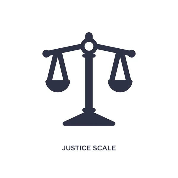 Значок шкалы правосудия на белом фоне. Простой элементный иллюстрат — стоковый вектор
