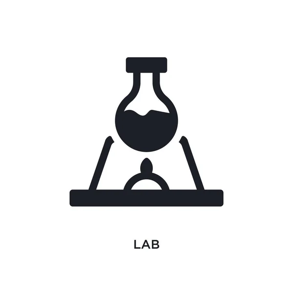 Ikona Białym Tle Lab Prosty Element Ilustracja Ikony Koncepcji Nauki — Wektor stockowy