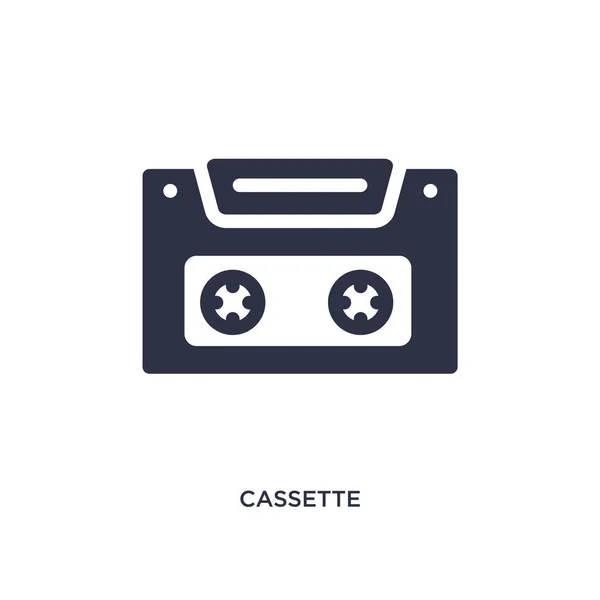 Cassettepictogram op witte achtergrond. Eenvoudig element met de afbeelding f — Stockvector