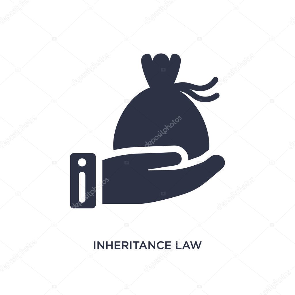 Inheritance law isolated icon. Simple element illustration from law and justice concept. inheritance law editable logo symbol design on white background. Can be use for web and mobile.