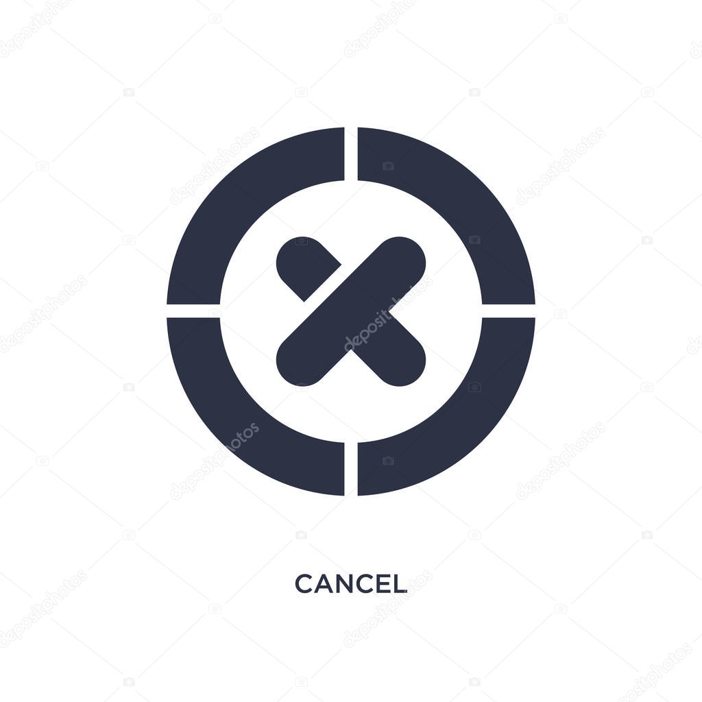 cancel icon. Simple element illustration from user interface concept. cancel editable symbol design on white background. Can be use for web and mobile.