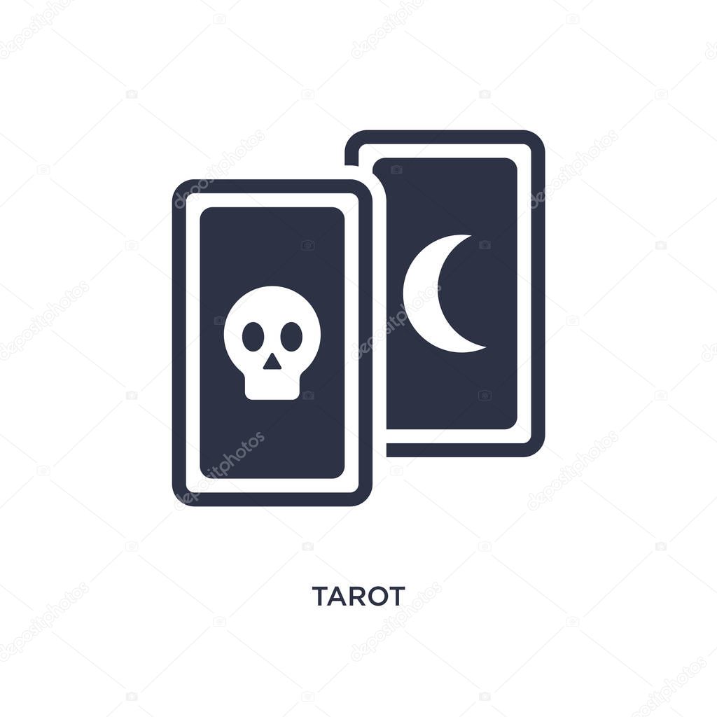 Tarot icon. Simple element illustration from magic concept. tarot editable symbol design on white background. Can be use for web and mobile.