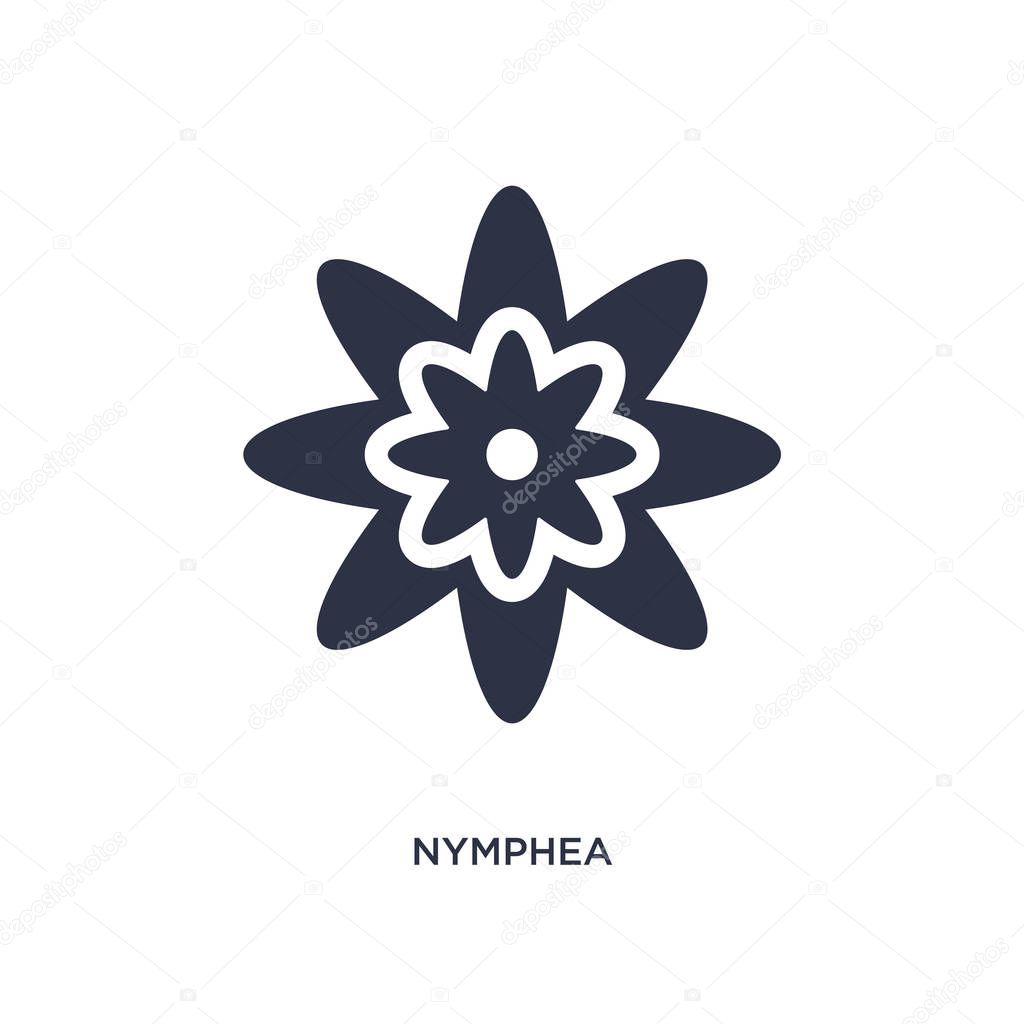 nymphea icon. Simple element illustration from nature concept. nymphea editable symbol design on white background. Can be use for web and mobile.