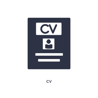 CV simgesine tıklayın. İş devam kavramı basit eleman çizim. CV düzenlenebilir sembol tasarımı beyaz arka planda. Web ve mobil cihazlar için kullanılabilir.
