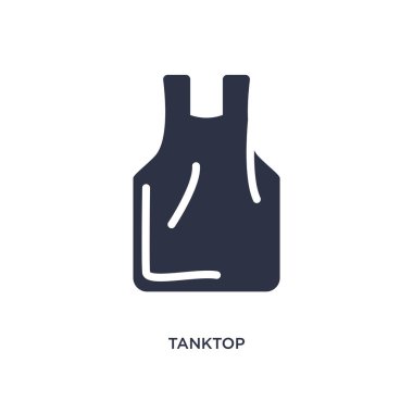 tanktop izole simgesi. Giysi kavram basit öğe örnek. tanktop düzenlenebilir logo sembol tasarımı beyaz arka plan üzerinde. Web ve mobil kullanmak olabilir.