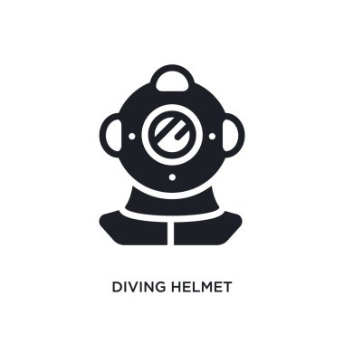 Dalış kask izole simgesi. Deniz kavramı simgeler basit öğe örnek. Dalış kask düzenlenebilir logo işareti sembol tasarımı beyaz arka plan üzerinde. web ve mobil kullanmak olabilir