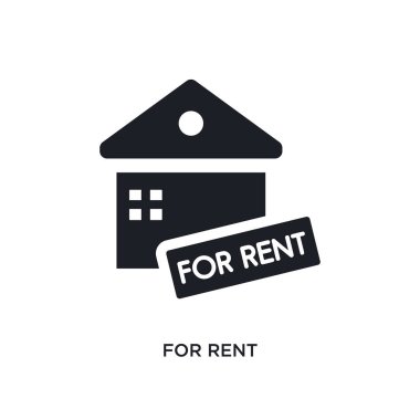 Kiralıklar izole simge. Gayrimenkul konsept simgeler basit öğe örnek. için düzenlenebilir logo işareti simgesi tasarım beyaz arka plan üzerinde kira. web ve mobil kullanmak olabilir