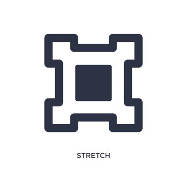 simgesi beyaz zemin üzerine streç. Basit öğe illüstrasyon fr