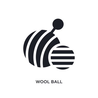 yün topu izole simgesi. basit öğe illüstrasyon kavramı simgeler dikmek. yün topu düzenlenebilir logo işareti sembol tasarımı beyaz arka plan üzerinde. web ve mobil kullanmak olabilir