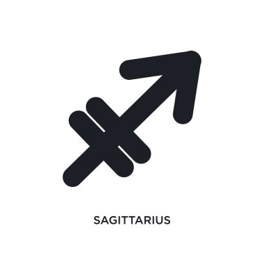 yay izole simgesi. Zodyak kavramı simgeler basit öğe örnek. yay düzenlenebilir logo işareti sembol tasarımı beyaz arka plan üzerinde. web ve mobil kullanmak olabilir