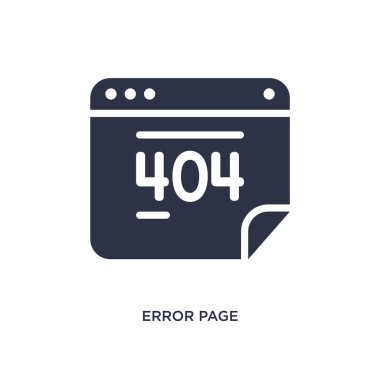 hata sayfası simgesi. Kullanıcı arabirimi kavramından basit eleman çizimi. Beyaz arka planda hata sayfası düzenlenebilir sembol tasarımı. Web ve mobil cihazlar için kullanılabilir.