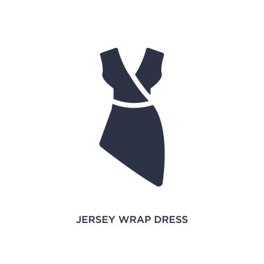Jersey wrap elbise simgesi beyaz arka plan üzerinde. Basit öğe illus