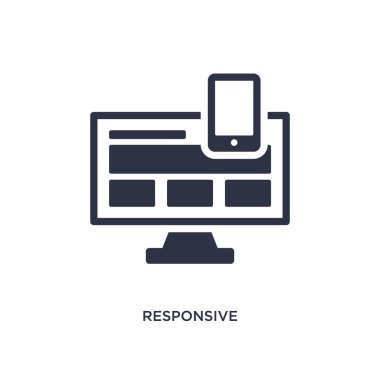 duyarlı simgesi beyaz arka plan üzerinde. Basit öğe illüstrasyon