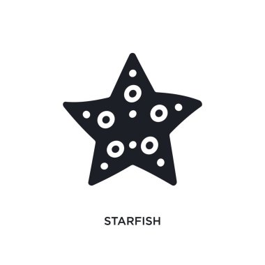Deniz yıldızı izole simgesi. nautica basit öğe örnek