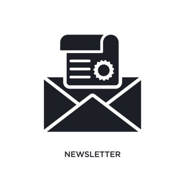 Bülten izole simgesi. basit öğe örnek başarı kavramı simgeler. Bülten düzenlenebilir logo işareti sembol tasarımı beyaz arka plan üzerinde. web ve mobil kullanmak olabilir