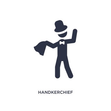 mendili simgesi. Sihirli kavramı basit eleman illüstrasyon. Beyaz arka planda mendili düzenlenebilir sembol tasarımı. Web ve mobil cihazlar için kullanılabilir.