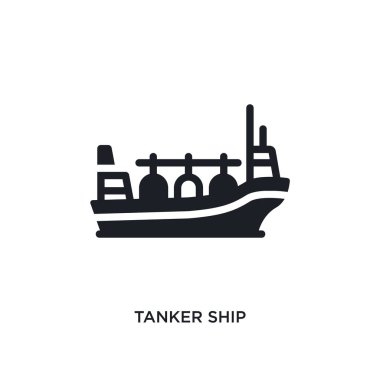 Tanker gemisi izole simgesi. basit öğe örnek naut