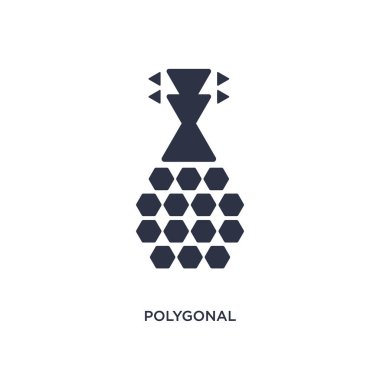 poligonal üçgenler beyaz arka plan üstünde kutsal kişilerin resmi gitar. Basit elem