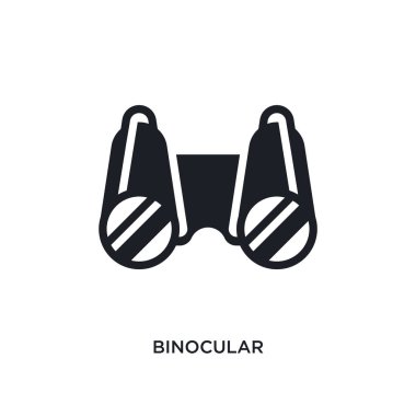 Binoküler izole simgesi. deniz kavramı simgeleri basit eleman illüstrasyon. Beyaz arka planda binoküler düzenlenebilir logo işareti sembol tasarımı. Web ve mobil cihazlar için kullanılabilir