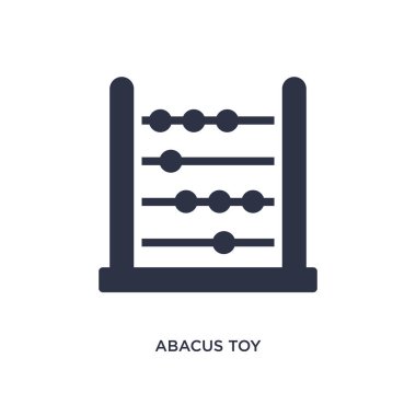 Abacus oyuncak simgesi. Oyuncaklar kavramı basit eleman illüstrasyon. Beyaz arka planda Abacus oyuncak düzenlenebilir sembol tasarımı. Web ve mobil cihazlar için kullanılabilir.