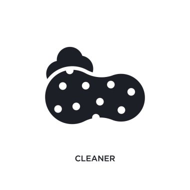 temizleyici izole simgesi. basit öğe illüstrasyon kavramı simgeleri temizleme üzerinden. temiz düzenlenebilir logo işareti sembol tasarımı beyaz arka plan üzerinde. web ve mobil kullanmak olabilir