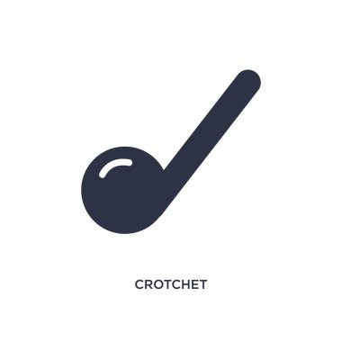 simgesi. Müzik ve medya konseptinden basit eleman çizimi. Beyaz arka planda Crotchet düzenlenebilir sembol tasarımı. Web ve mobil cihazlar için kullanılabilir.