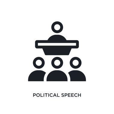 siyasi konuşma izole simgesi. siyasi kavram simgeler basit öğe örnek. siyasi konuşma düzenlenebilir logo işareti sembol tasarımı beyaz arka plan üzerinde. web ve mobil kullanmak olabilir