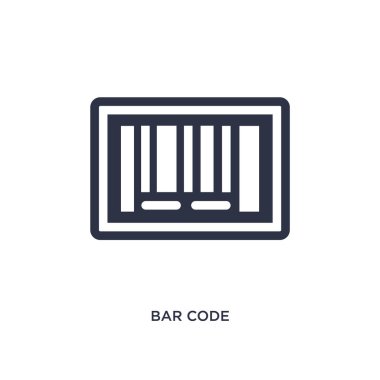 Beyaz arka plan üzerinde barkod simgesi. Basit öğe illüstrasyon f