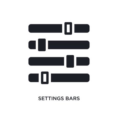 ayarları barlar izole simgesi. son glyphicons kavramı simgeler basit öğe örnek. ayarları barlar düzenlenebilir logo işareti sembol tasarımı beyaz arka plan üzerinde. web ve mobil kullanmak olabilir