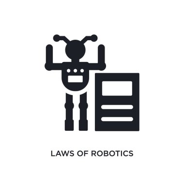 Robotik izole simgesi kanunları. yapay intellegence kavramı simgeler basit öğe örnek. Robotik düzenlenebilir logo işareti sembol tasarımı beyaz arka plan üzerinde kanunları. web kullanmak olabilir ve