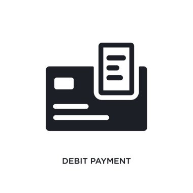 borç ödeme izole simgesi. basit öğe örnek ödeme kavramı simgeler. ödeme düzenlenebilir logo işareti simgesi tasarım beyaz zemin üzerine borç. web ve mobil kullanmak olabilir